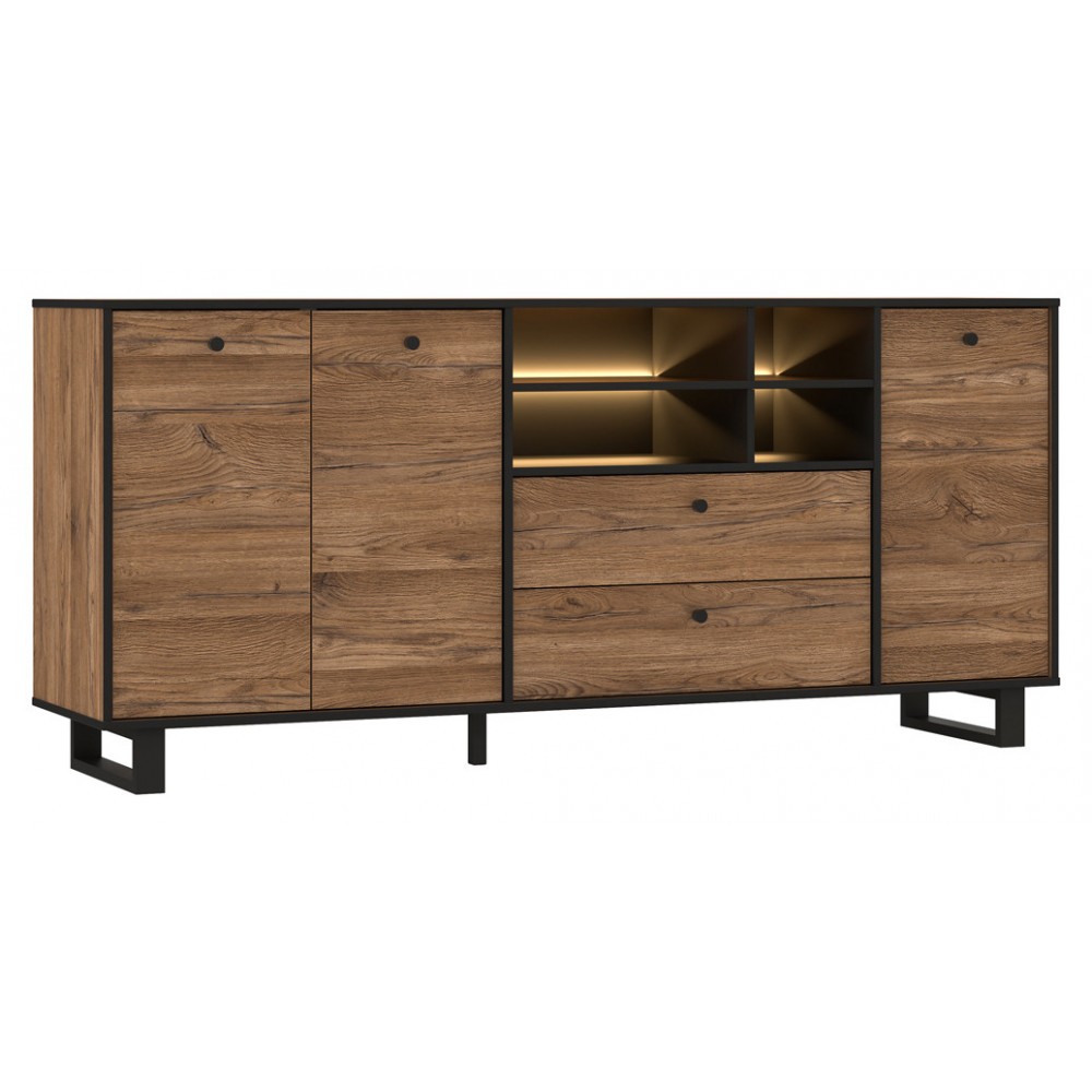 Комод SEWK242-M115 SEWILL Forte бежевий/чорний