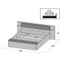Кровать PLBL183B-C347X PALM BEACH Forte белый/серый