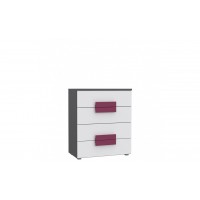 Комод LBLK34-P83 LIBELLE Forte білий/графітовий