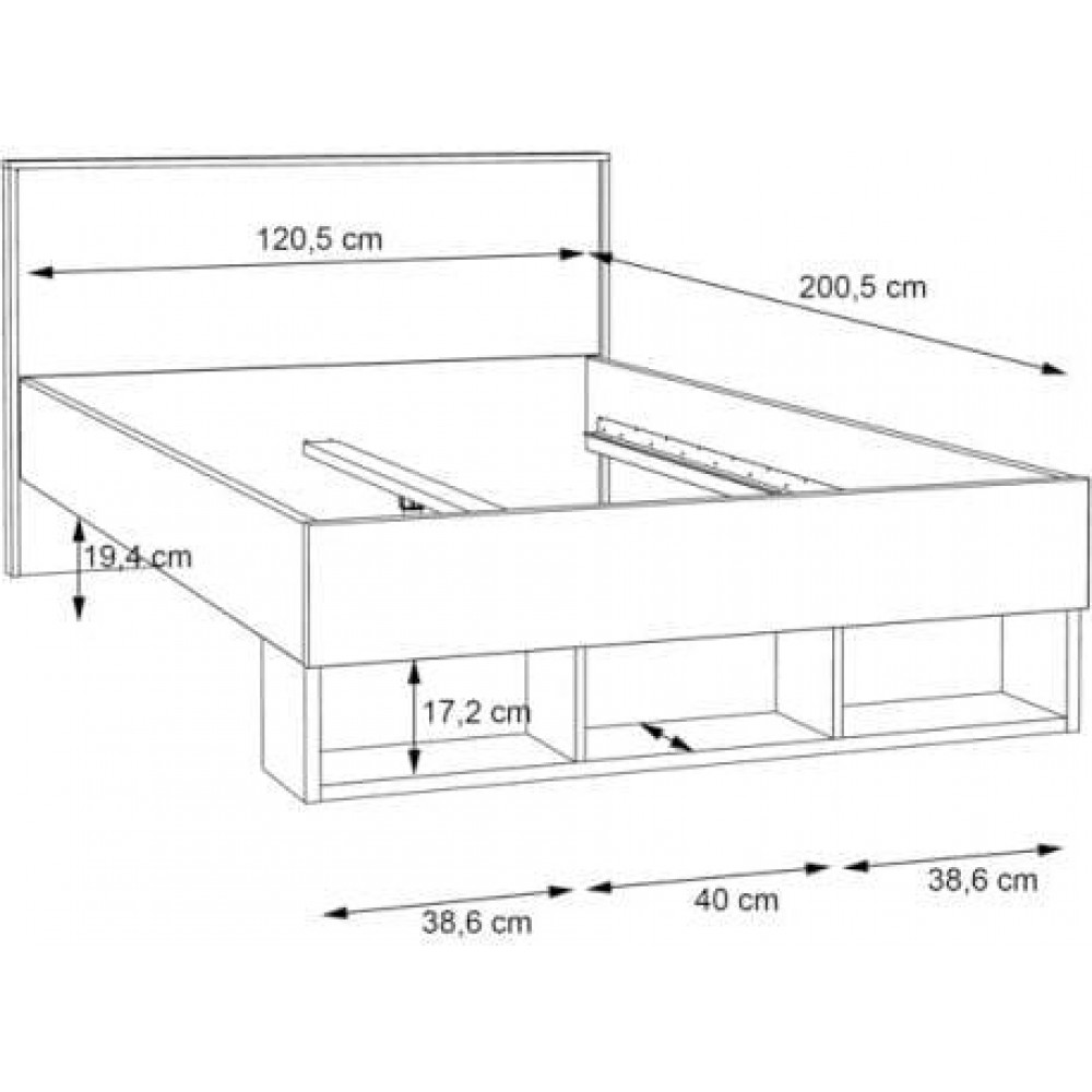 Кровать CHRL121-M213 CHICORY Forte бежевый/белый