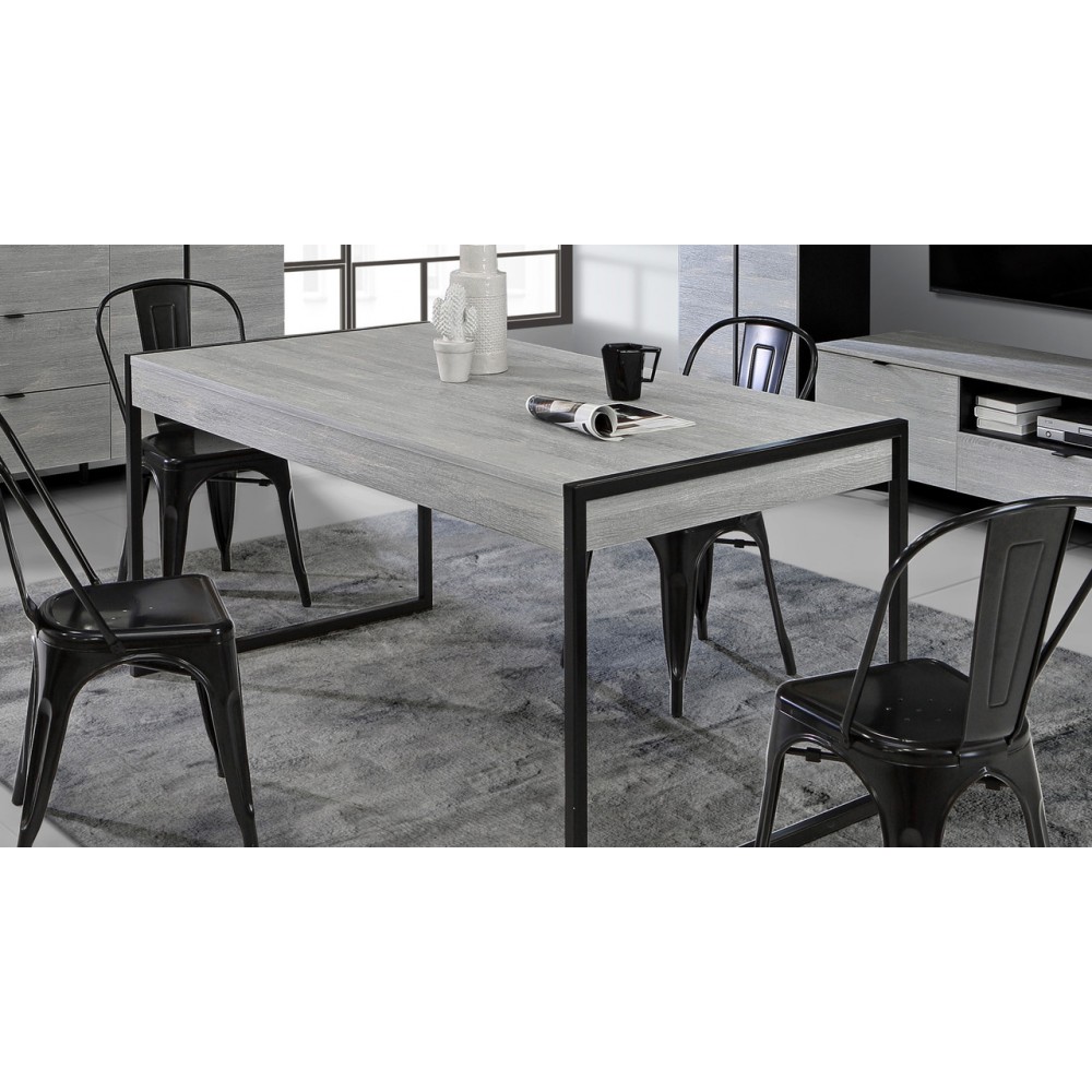 Стол HUDT403-M136 GOLDEN STATE Forte серый/черный