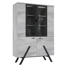 Витрина GDSV623B-C994 GOLDEN STATE Forte серый/черный