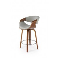 Барный стул H-123 серый/орех Halmar