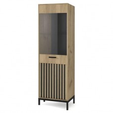 Витрина LAMINO W-1 дуб крафт/черный Halmar