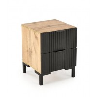 Тумба приліжкова NELA дуб чорний Halmar