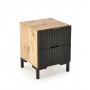 Тумба прикроватная NELA дуб вотан черный Halmar
