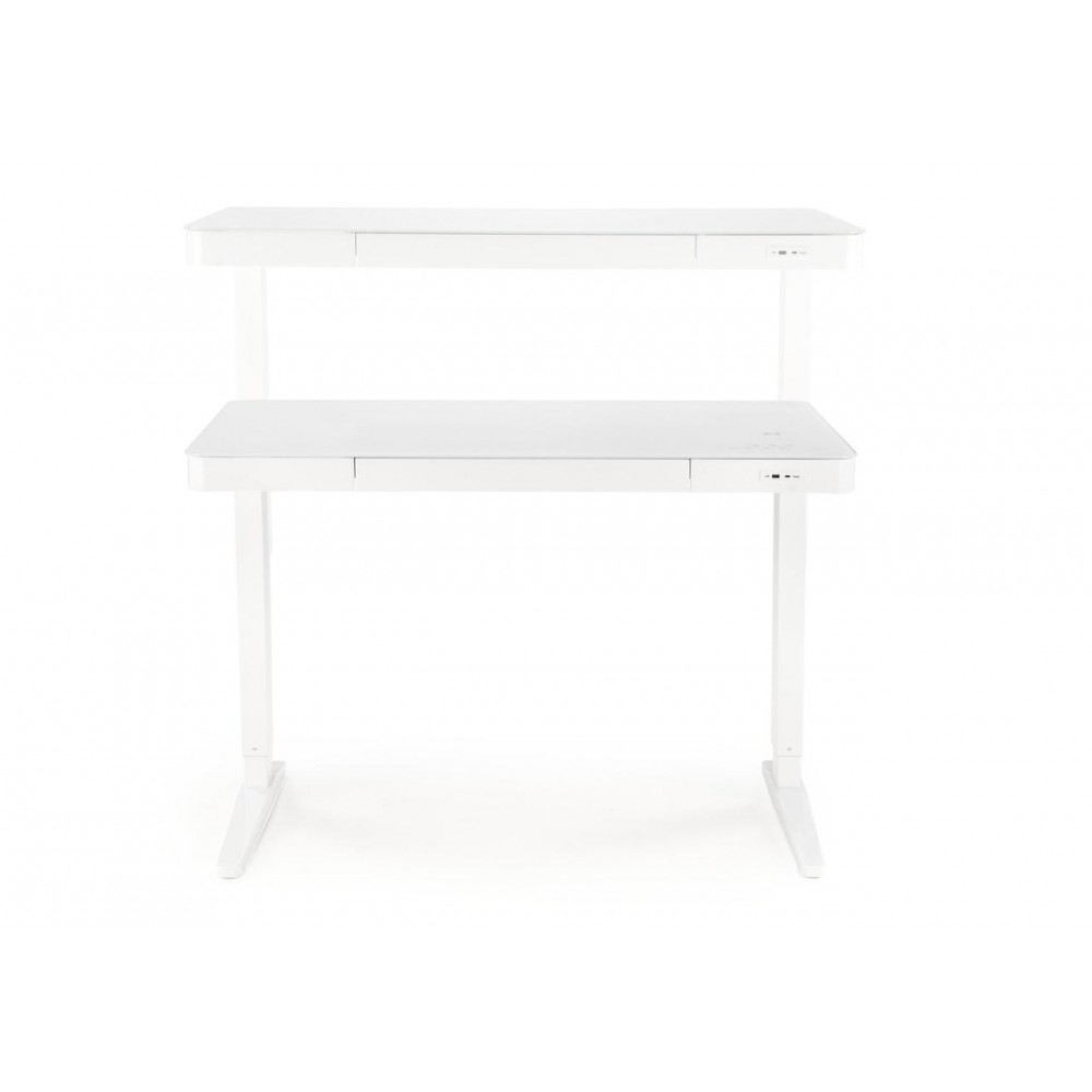 Стол компьютерный B52 белый с функцией регулировки высоты Halmar