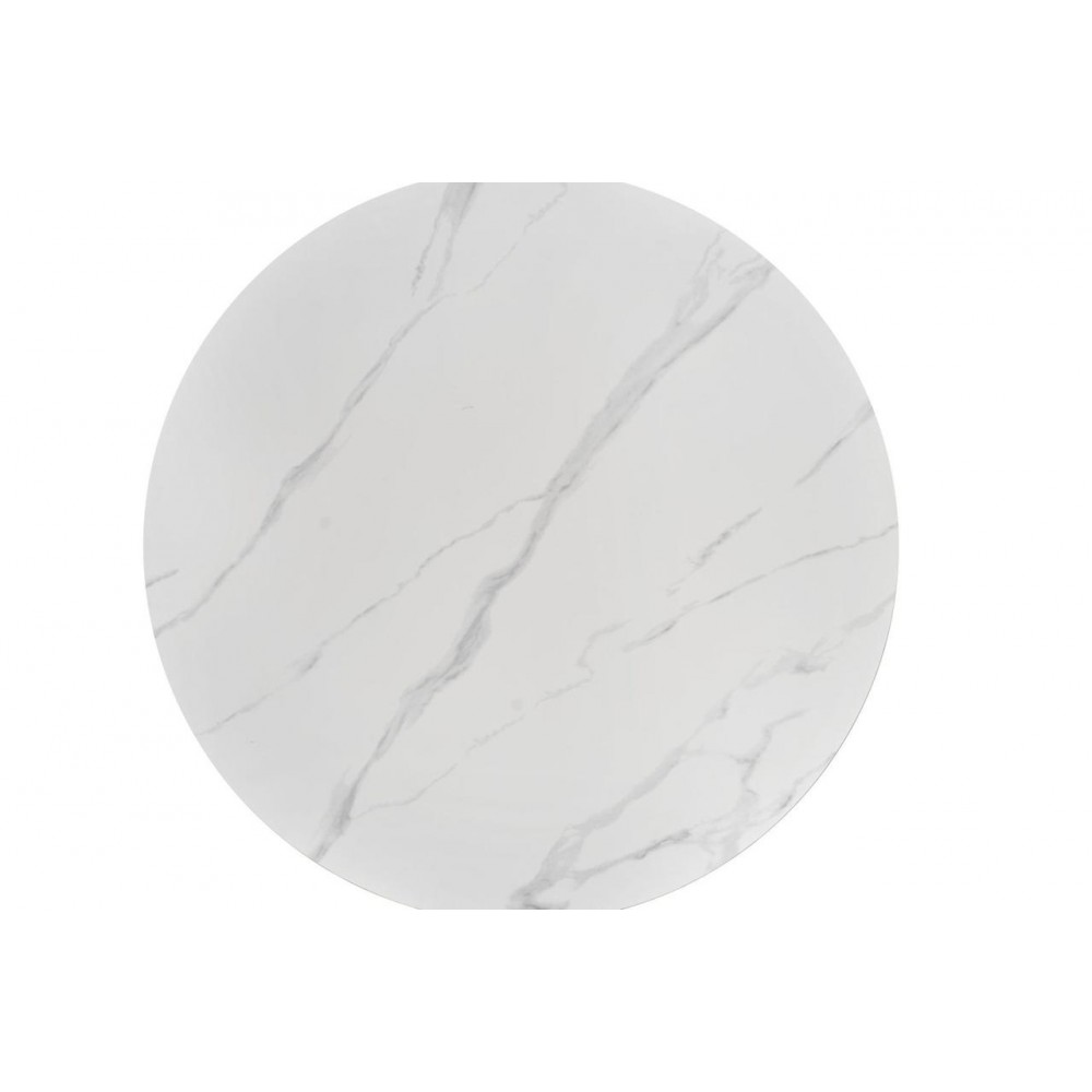 Стол REGINALD белый мрамор/серебро Halmar