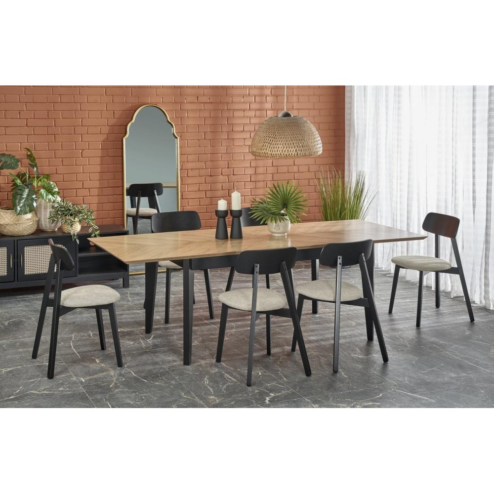 Стол EDMONDO дерево/черный Halmar