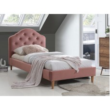 Ліжко CHLOE 90 Velvet Signal рожевий Ліжко CHLOE 90 Velvet Signal рожевий