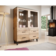 Витрина LOTTA 120 2D4S Cama дуб вотан/черный