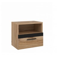 Тумба приліжкова DQLK011 M301 DALATE Forte дуб катання/чорний