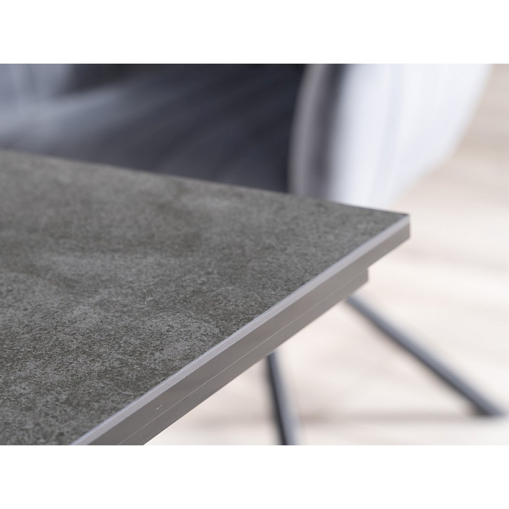 Стіл SALVADORE Ceramic Signal сірий мармур/чорний мат