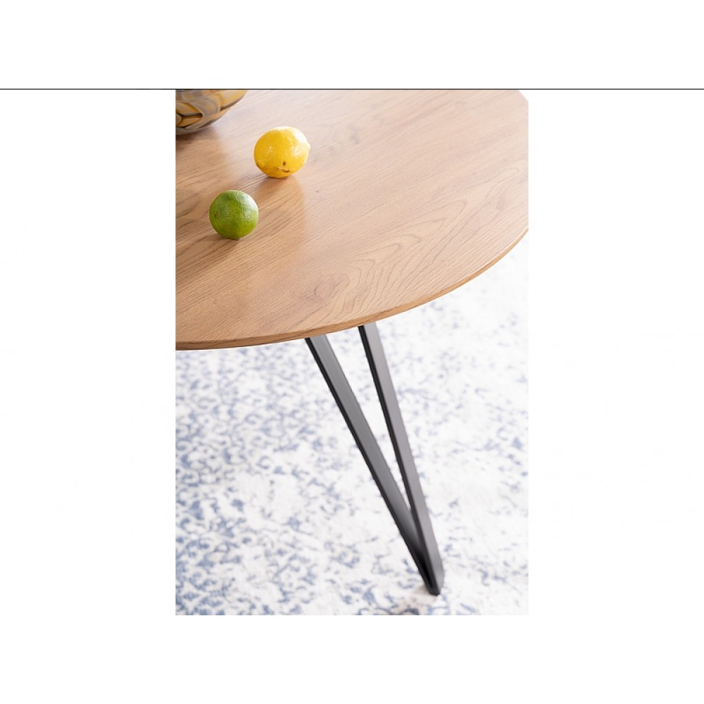 Стіл TETIS 100×100 Signal дуб/чорний