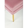 Скамья VELVA Halmar розовый/золотой