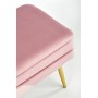 Скамья VELVA Halmar розовый/золотой