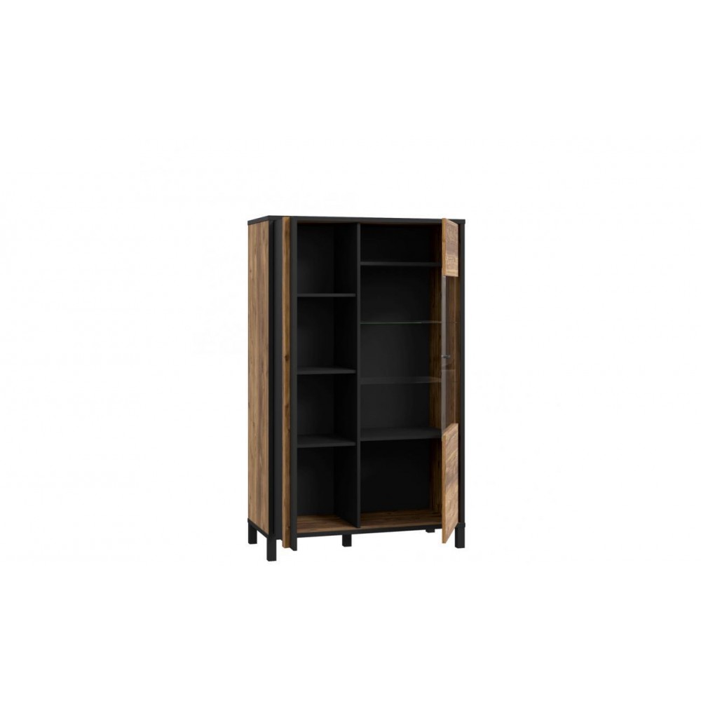 Вітрина права HYTV521R-M215 HAYATO FORTE чорний/альпійська ялина