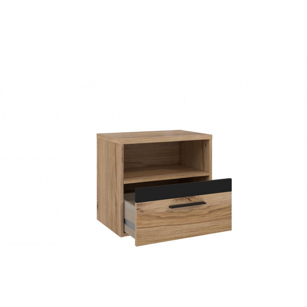 Тумба приліжкова DQLK011 M301 DALATE Forte дуб катання/чорний
