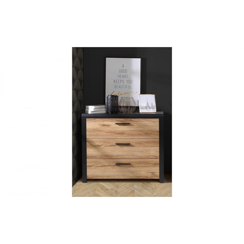 Комод DQLK211 M265 DALATE Forte дуб катанія/чорний