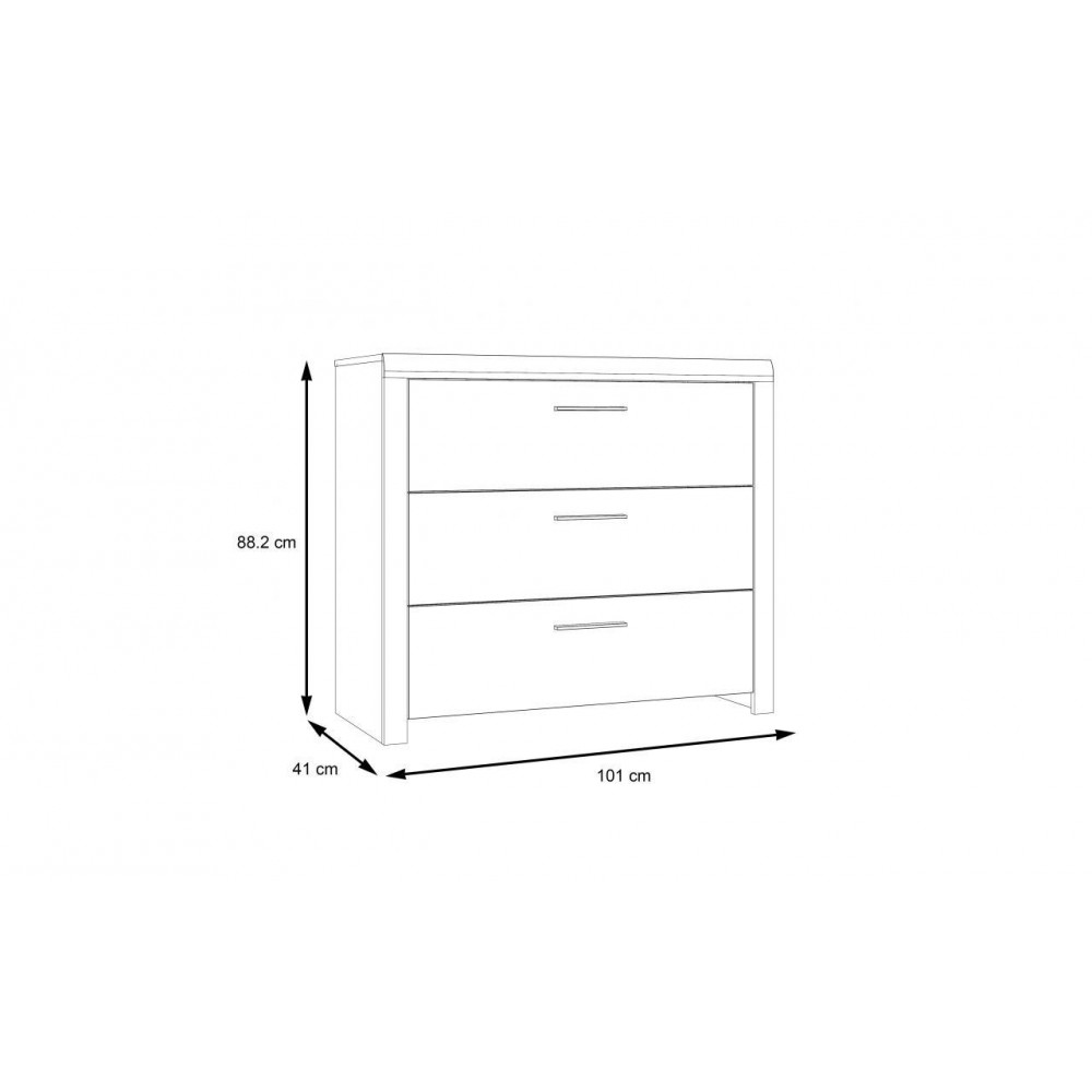Комод DQLK211 M265 DALATE Forte дуб катанія/чорний