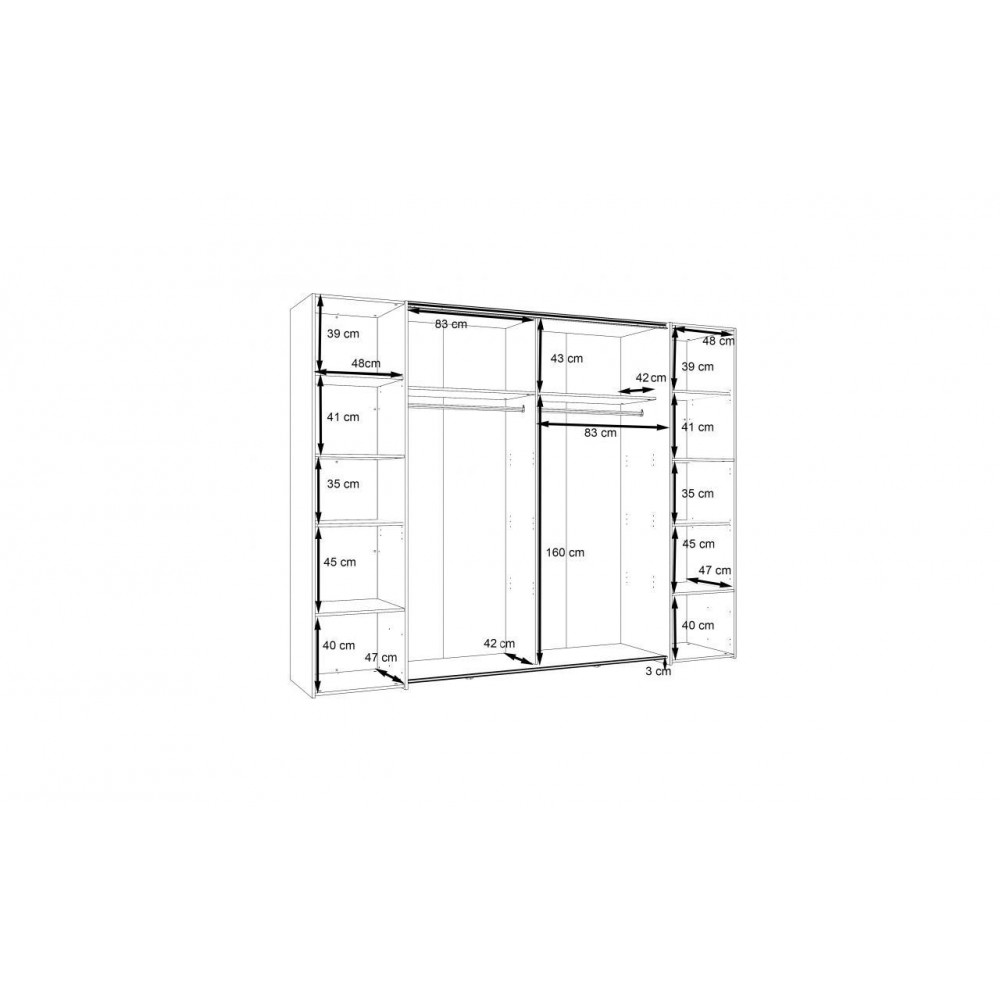 Шафа DQLS82411 M267 DALATE Forte дуб катанія/чорний