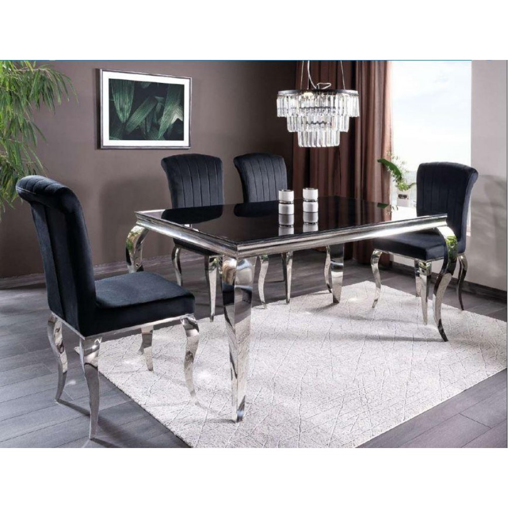 Стіл Prince Signal чорний/хром