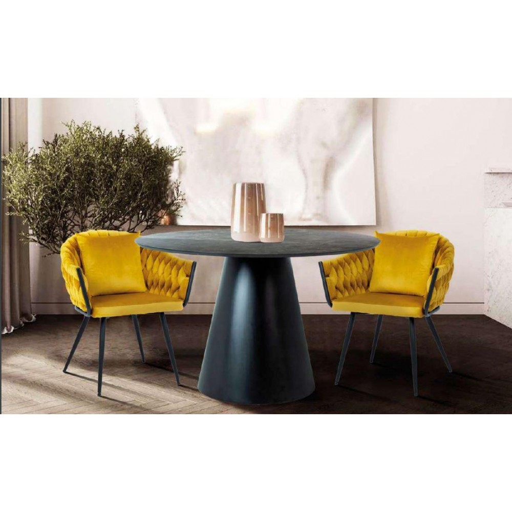 Стіл Angel Signal сірий/чорний мат