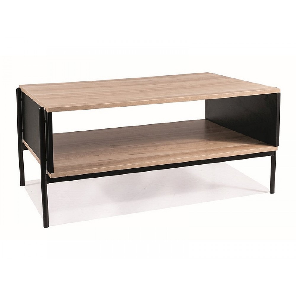 Журнальний столик Karina A дуб/чорний Signal