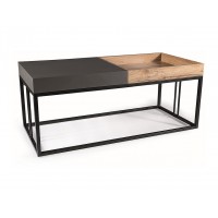 Журнальный столик Lunaria дуб артисан+антрацит/черный Signal