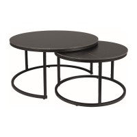 Журнальний столик (комплект) Ferrante D чорний ефект мармуру/чорний Signal