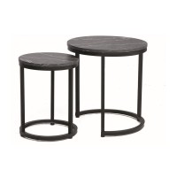 Журнальный столик (комплект) Hola черный эффект мрамора/черный Signal