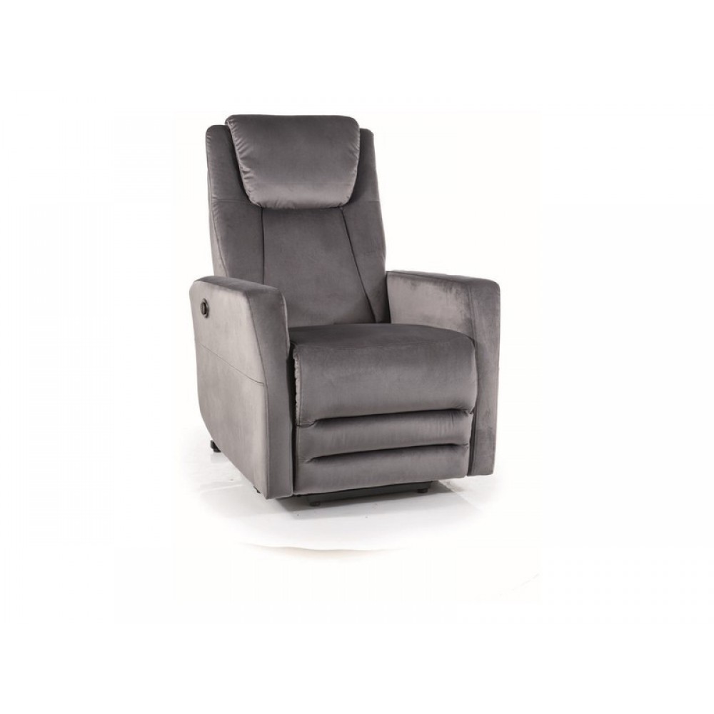 Крісло Adonis Velvet сірий Signal