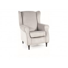 Кресло Baron Velvet светло-серый Signal