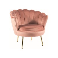 Кресло Camellia 1 Velvet розовый/золотой Signal