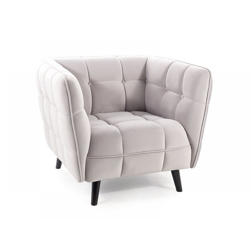 Кресло Castello Velvet 1 светло-серый Signal