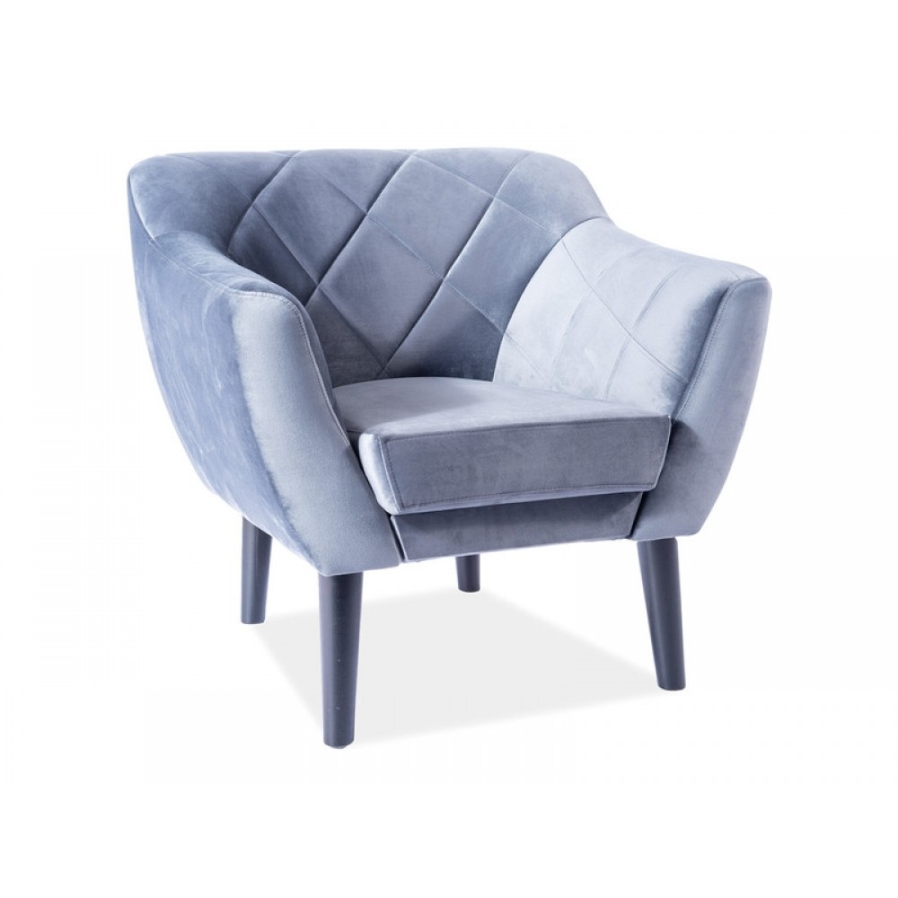 Кресло Karo 1 Velvet серый/венге Signal