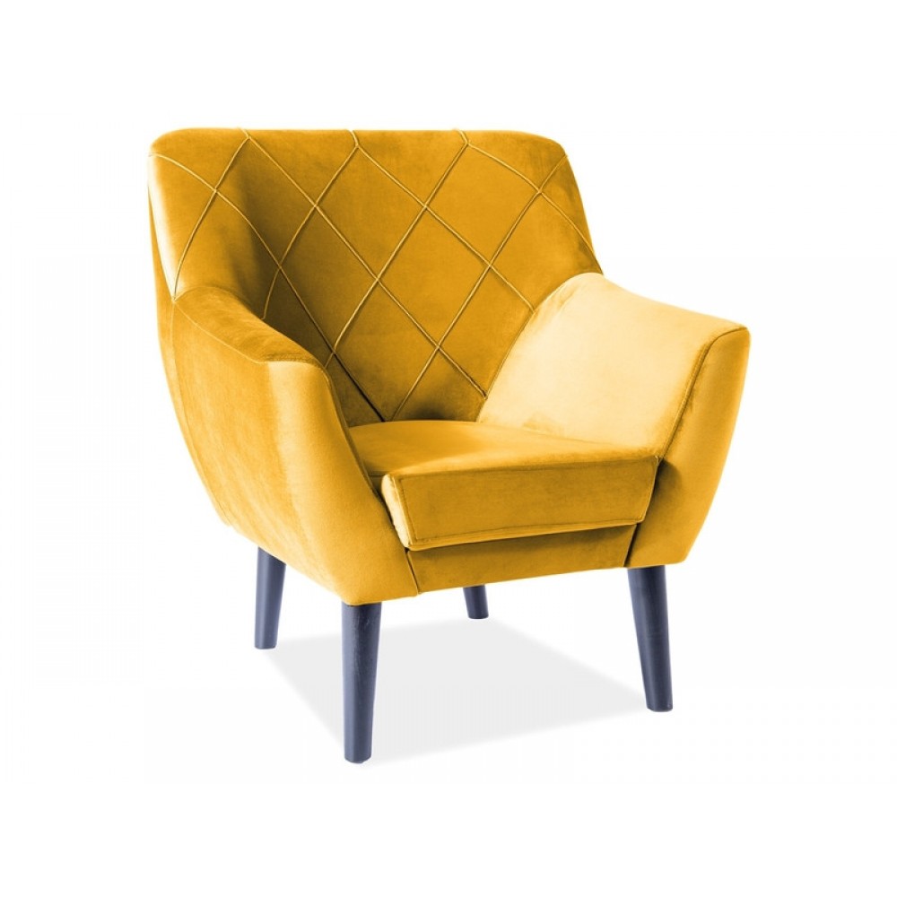 Крісло Kier 1 Velvet каррі/венге Signal