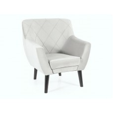 Кресло Kier 1 Velvet светло-серый/венге Signal