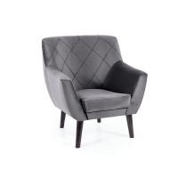 Крісло Kier 1 Velvet сірий/венге Signal