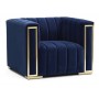 Крісло Vogue Velvet 1 синій/золотий Signal Крісло Vogue Velvet 1 синій/золотий Signal