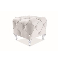 Пуф Hestia K світло-сірий/срібний Signal