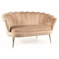 Софа Camellia 1 Velvet бежевий/золотий Signal