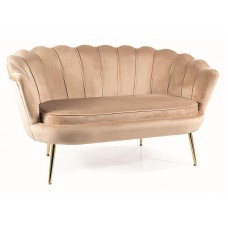 Софа Camellia 1 Velvet бежевий/золотий Signal