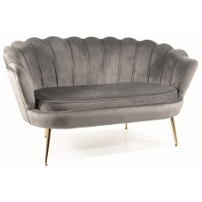 Софа Camellia 1 Velvet серый/золотой Signal