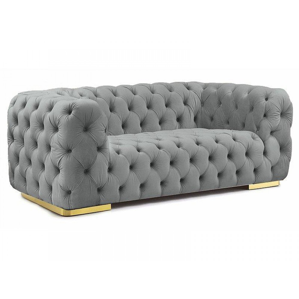 Софа Chester Velvet 2 сірий/золотий Signal