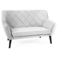 Софа Kier 2 Velvet светло-серый/венге Signal