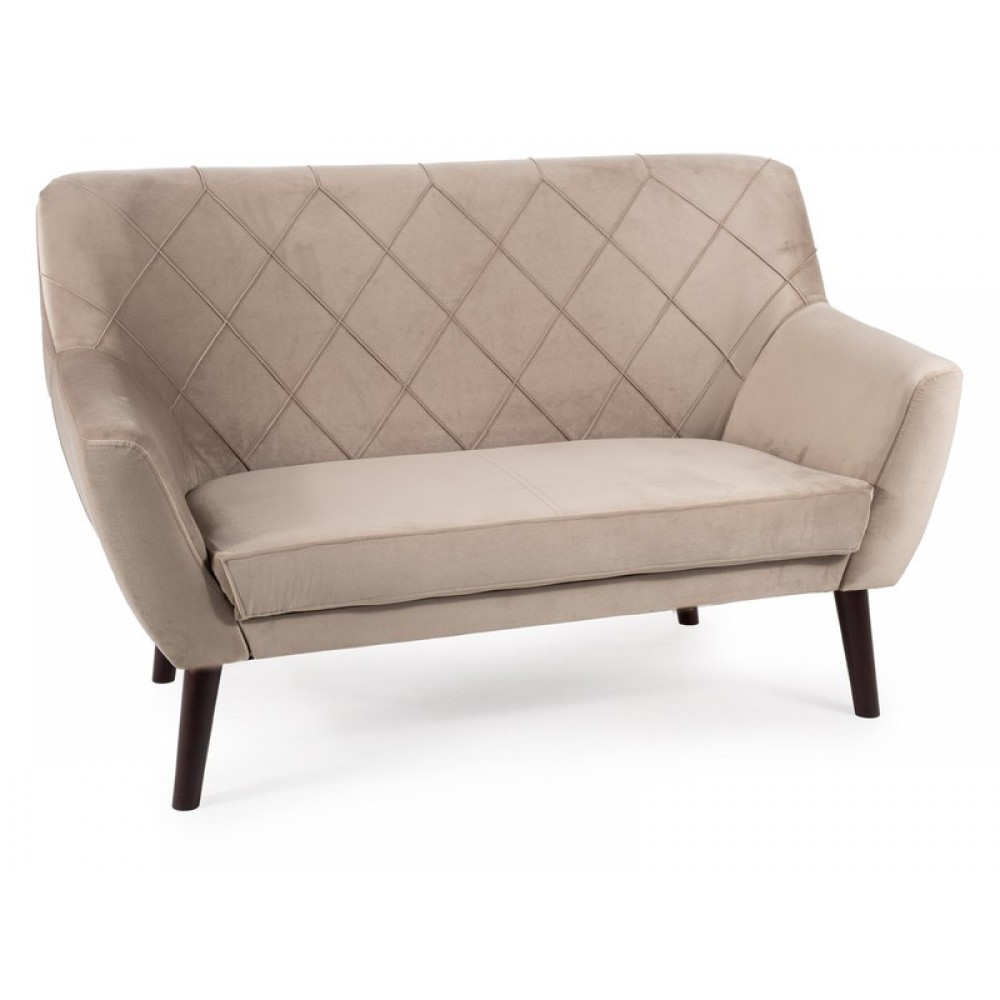 Софа Kier 2 Velvet темно-бежевый/венге Signal