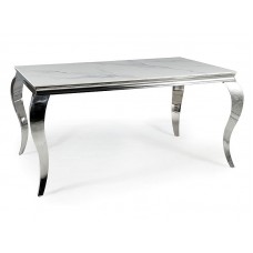 Стол Prince Ceramic Calacatta/хром Signal