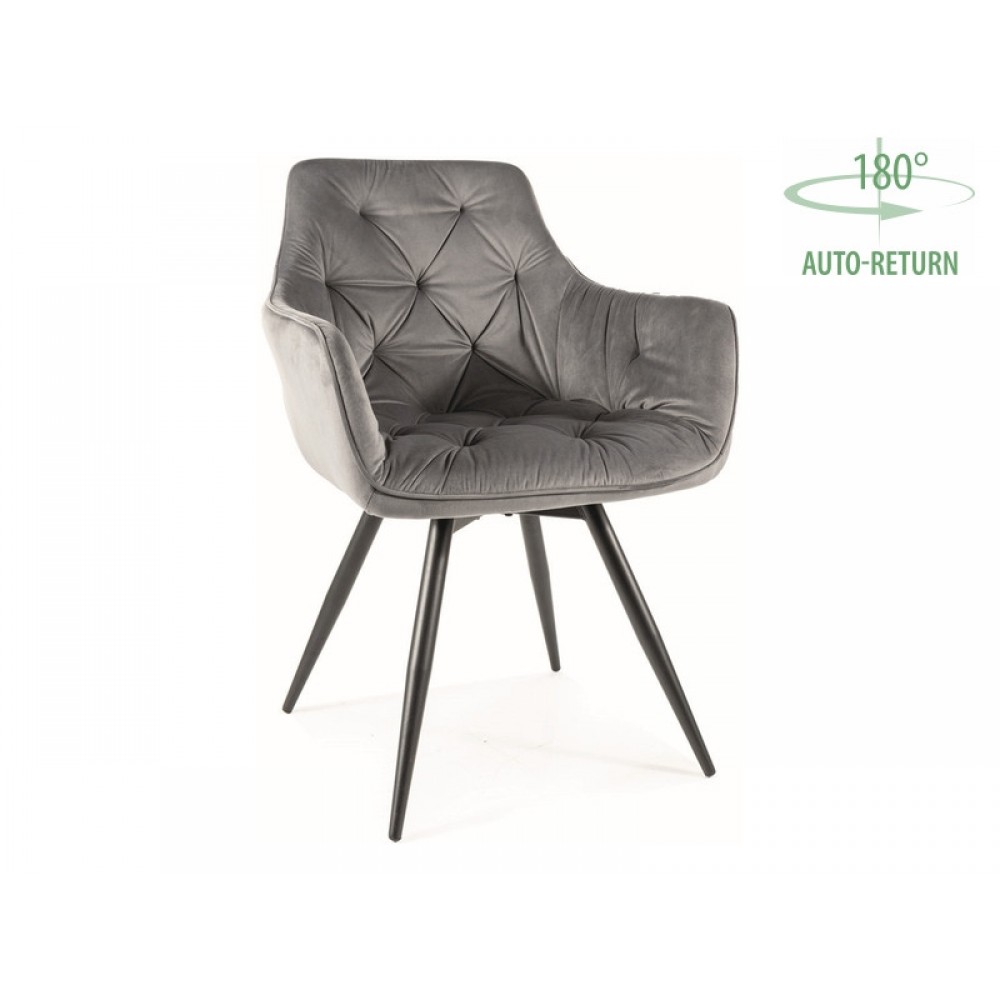 Стілець Mango Velvet сірий Signal