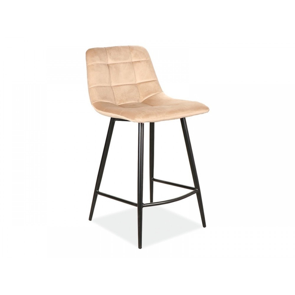 Барний стілець Mila H-2 Velvet чорний Signal